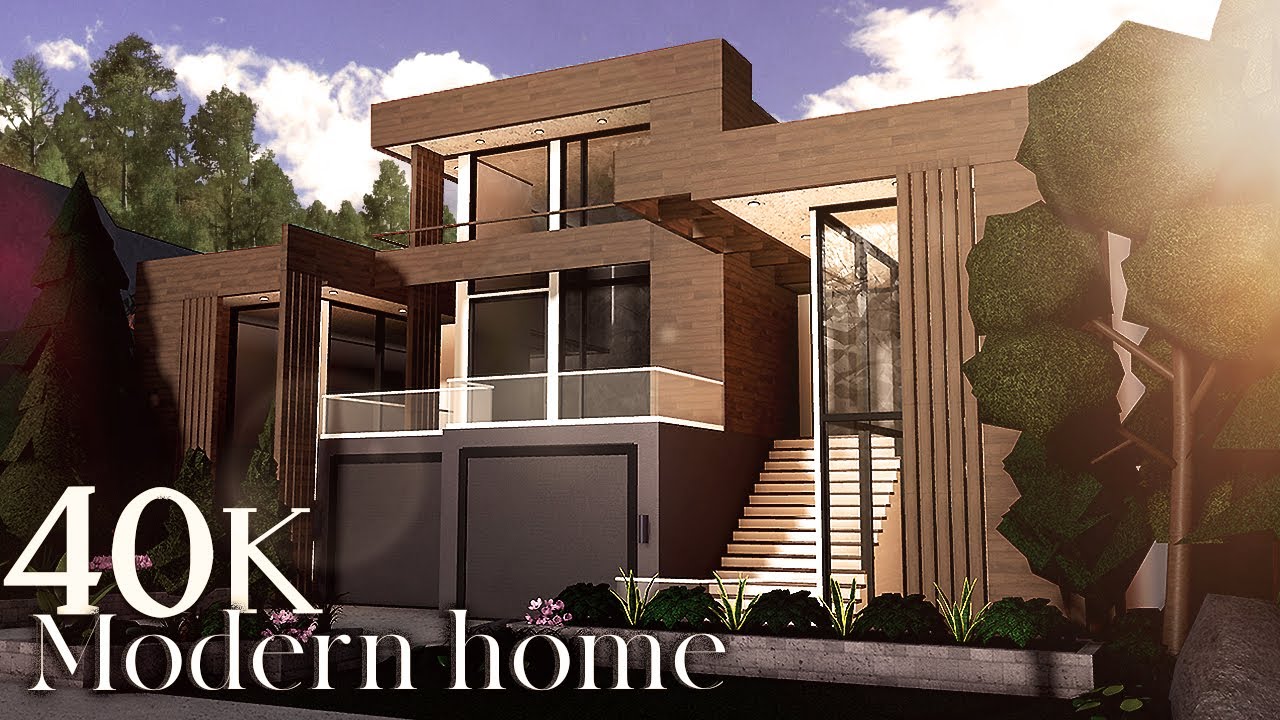 Bloxburg: 40k Large Modern House | Roblox Speedbuild | Housebuild