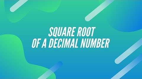 Square root of decimal numbers | Malayalam | video - 3