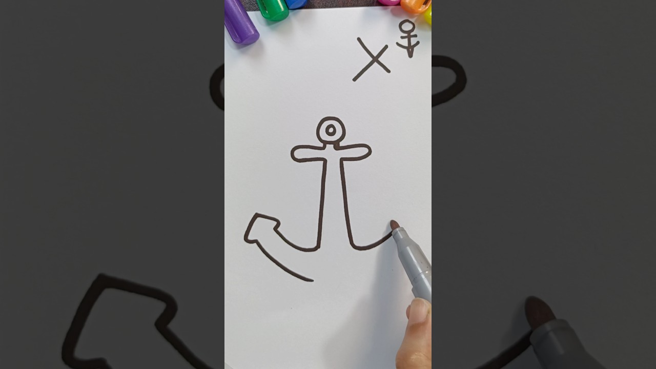 How To Draw Anchor Step by Step 