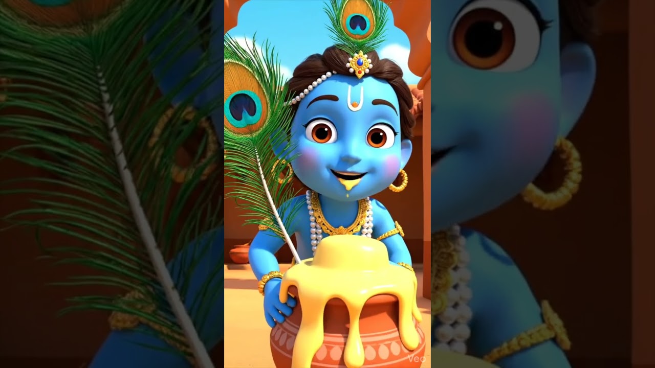 Little Krishna & Radha Animation | Kids Hindi Learning 