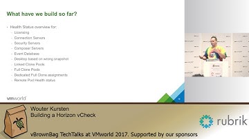 Wouter Kursten - Building a Horizon vCheck