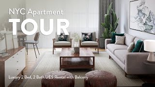 NYC Apartment Tour: Luxury 2 Bed, 2 Bath UES Rental with Balcony (The Pavilion, 1004)
