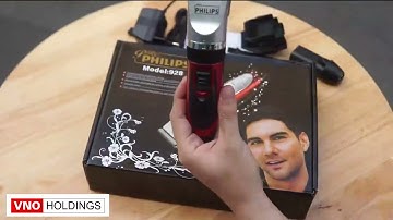Tông đơ cắt tóc Philips 928 chính hãng cao cấp - Bộ có sẵn 2 pin sạc cắt êm bén