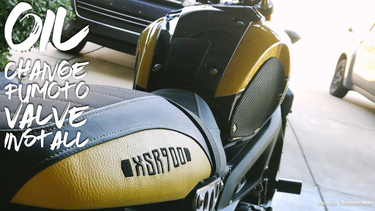 Yamaha XSR900 (600mi) Oil Change and Fumoto Drain Valve Install YouTube