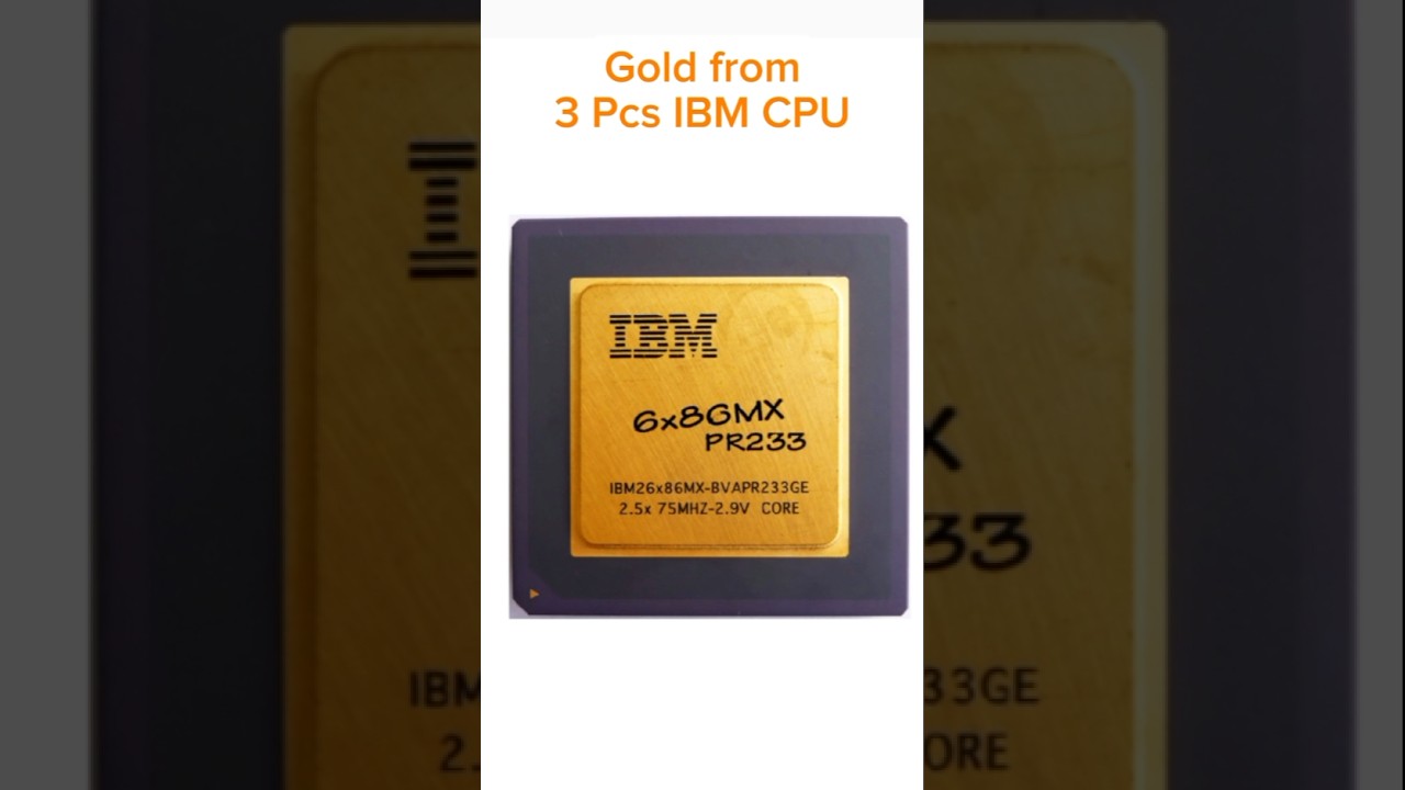 Gold Recover from 3 Pcs IBM 6×86 PR233 CPU 