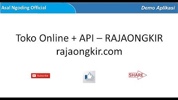 Demo Aplikasi - Toko Online + API Rajaongkir (FREE source code)