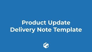 Product Update - Delivery Note Template