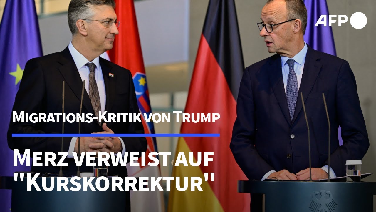 Trumps Kritik an Migrationspolitik in Europa: Merz verweist auf "Kurskorrektur" | AFP