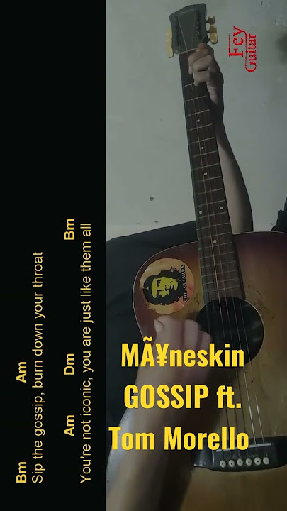Download lagu MÃ¥neskin - GOSSIP ft. Tom Morello Guitar Chords cover #shorts