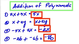 Addition of Polynomials (Tagalog-English)