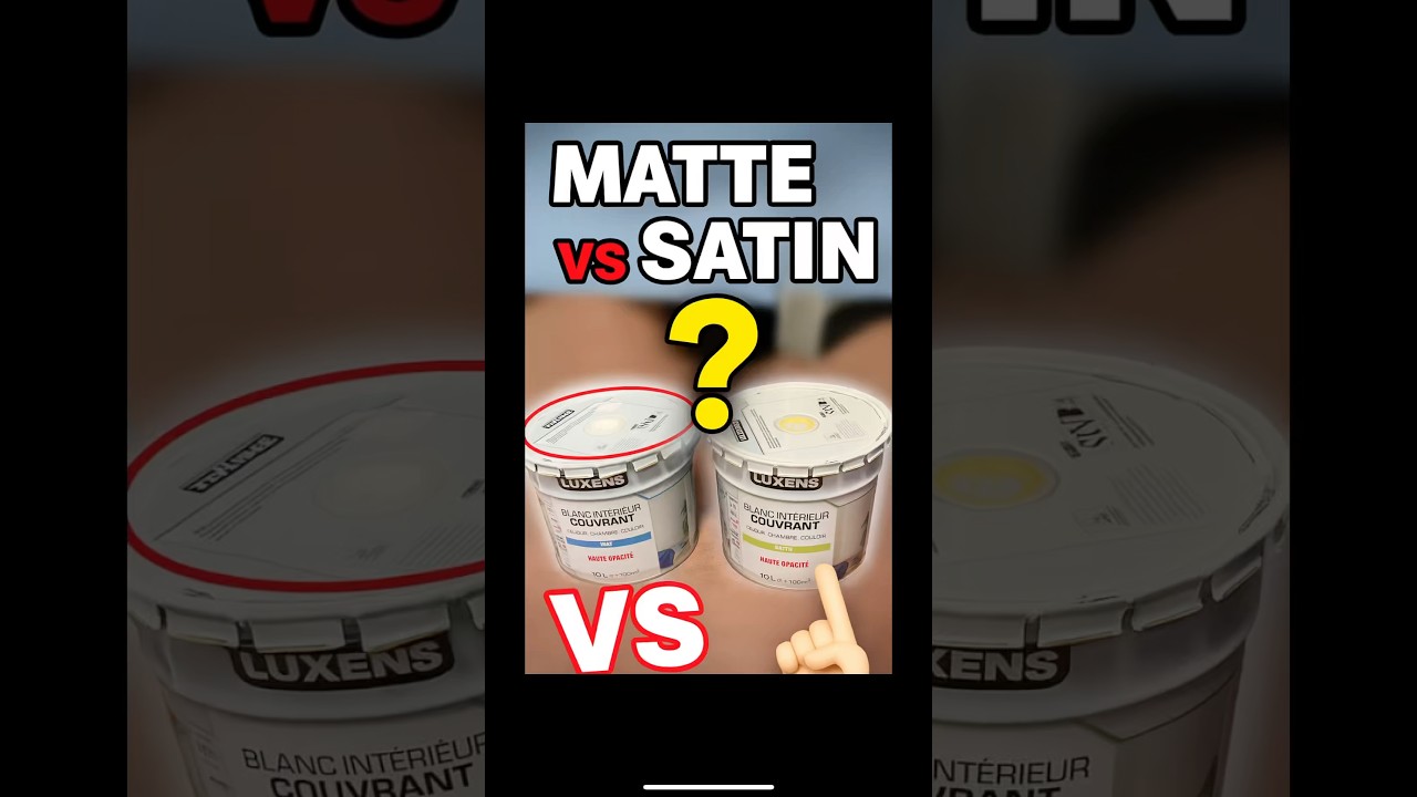 Choisir entre Peinture Mat ou satinée 