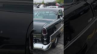 Two 1955 Chevy Bel Air tri-5 Chevy supercharged Triton College car show