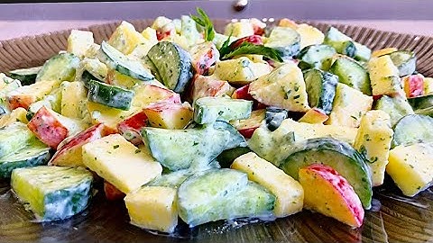 Creamy Apple Cucumber Salad Recipe | Creamy Cucumber Salad Recipe | Salad Recipes for Weight Loss