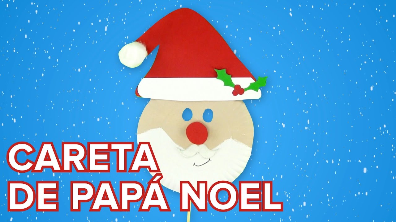 Máscara de Papá Noel | Manualidades de reciclaje para Navidad - YouTube