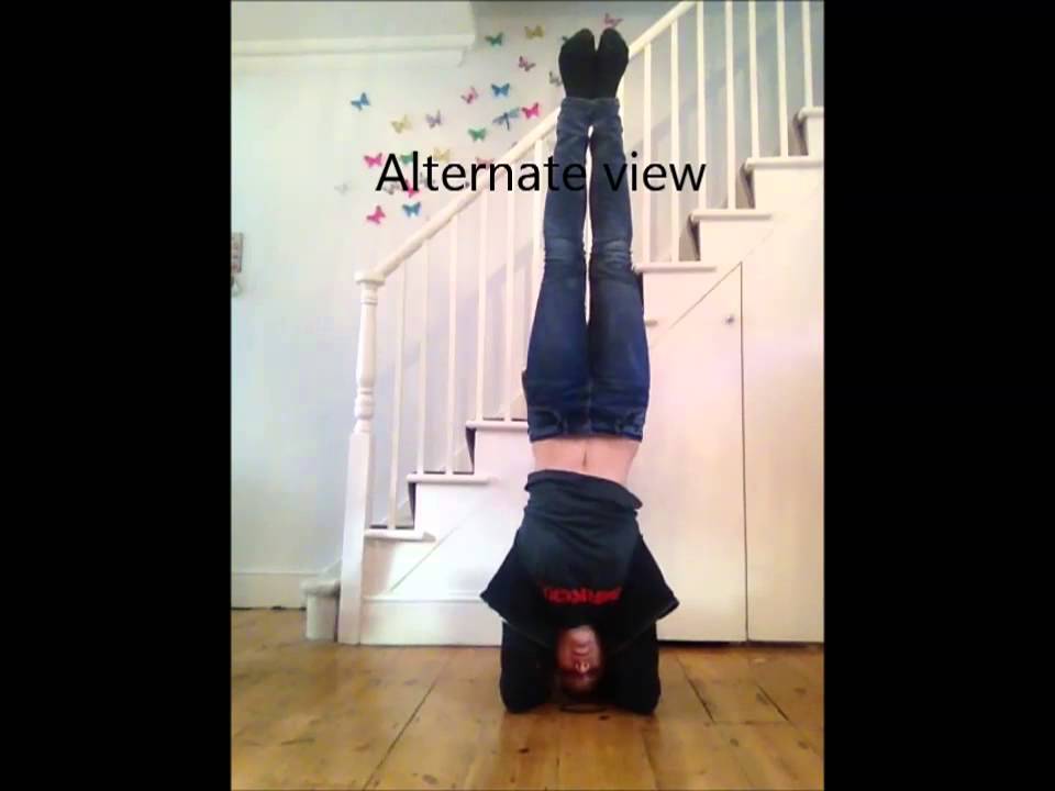 Headstand with eagle legs tutotorial YouTube