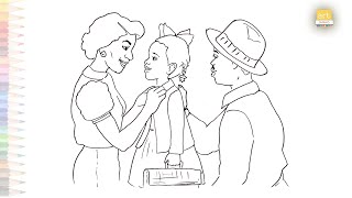 Ruby Bridges Devar Drawing | Ruby Bridges drawing video | Draw Ruby Bridges step by step