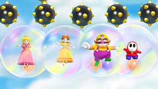 Mario Party 9 - Peach Vs Daisy Vs Wario Vs Shy Guy Master Difficulty| Cartoons Mee
