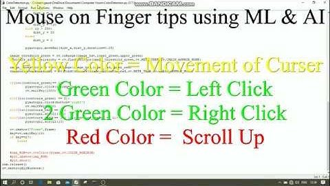 Computer Vision based Mouse  - by Gaurav Sali