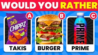 Would You Rather....? Snacks vs Junk Food vs Drinks Edition