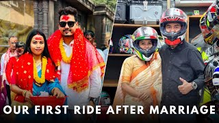 Finally 😍 🏍️ Our First Ride After Marriage