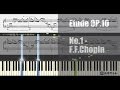 Etude OP 10 No 1 F F Chopin Piano Tutorial Synthesia 琴譜 Sheet Music mp3