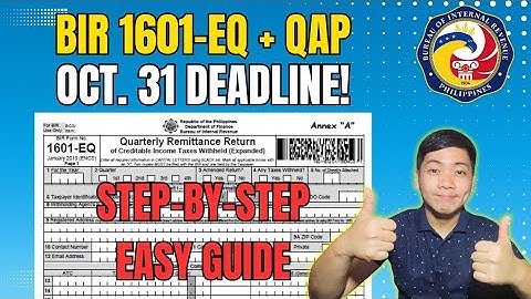 HOW TO FILE BIR 1601EQ + Alphalist QAP Deadline October 31 2025 | Step by Step - Beginner Guide