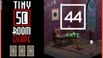 50 Tiny Room Escape 44 Fate Walkthrough (3 Cards)