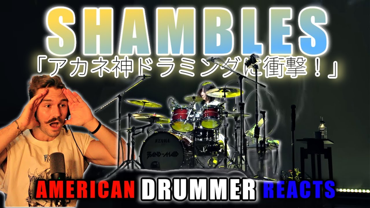 🤯 BAND-MAID – Shambles | American Drummer REACTS (初見リアクション) 🖤