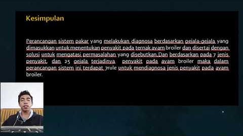 Sistem Pakar Mendiagnosa Penyakit Pada Ayam Broiler Dengan Metode Forward chaining