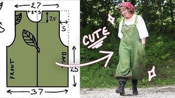 Easy DIY 🌱Nature🌿 Overalls for Summer (vintage inspired and CUTE)