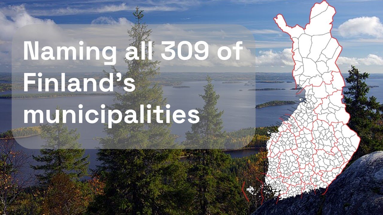 Naming Finland's Municipalities in 9 minutes | Suomen Kunnat 9 Minuutissa
