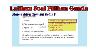 Latihan Soal Pilihan Ganda Advertisement Kelas 9