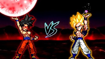Goku Dark Ultra Instinct (New) VS Gogeta SSJ DBFZ V2 OP in Jump Force Mugen