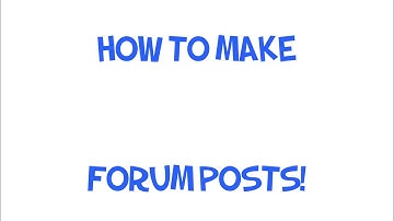 How to make forum posts in SimplePlanes