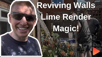 Lime render: Removal of damp and damaged render. Upgraded with New Breathable Lime Render