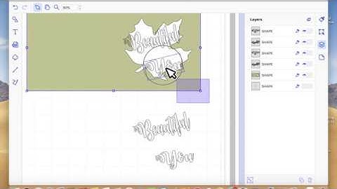 brother scan n cut tutorials lesson 13 maple leaf aperture card and welded word