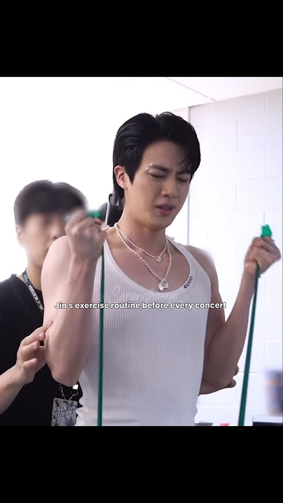 Jin's exercise routine before every concert 😍🔥