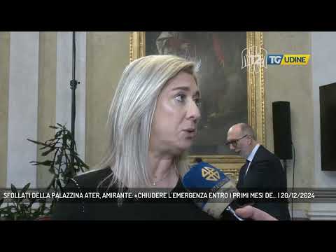 SFOLLATI DELLA PALAZZINA ATER, AMIRANTE: «CHIUDERE L'EMERGENZA ENTRO I PRIMI MESI DE... | 20/12/2024