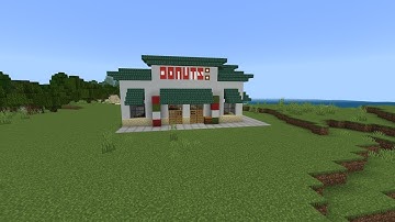 Minecraft Tutorial: How to Build a Krispy Kreme Donuts. #minecraft #minecraftbuilds