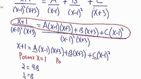 Décomposition en fractions partielles - facteurs répétés