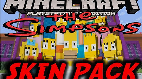 Minecraft THE SIMPSONS Skin Pack Review PS4/XBOX