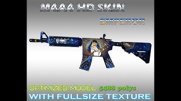 CS:GO M4A4 Emperor HD skin for cs 1.6