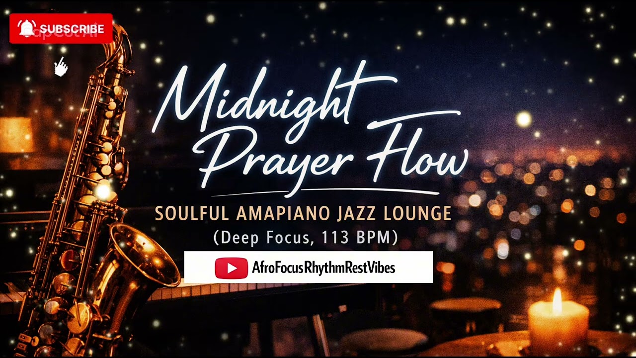 Midnight Prayer Flow 🎷 | Soulful Amapiano Jazz Lounge (Deep Focus, 113 BPM)