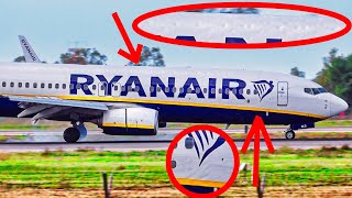 VERY HARD LANDING BENDS AIRFRAME! Ryanair Hard Crosswind Landing at Rome Fiumicino Airport FCO!