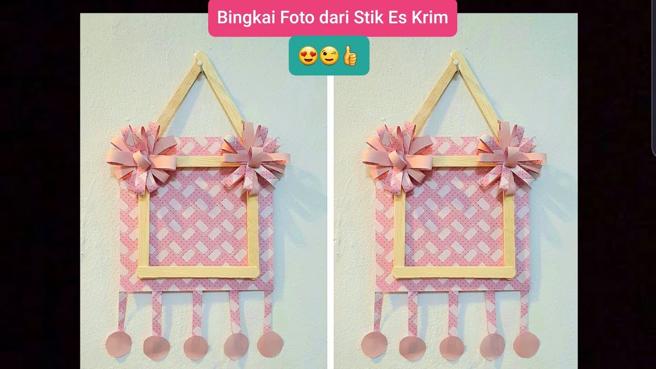 Cara Membuat Bingkai Foto dari Stik Es Krim  Photo Frame 