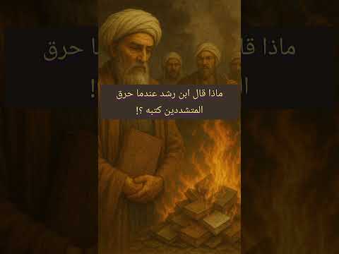 ماذا قال ابن رشد عندما رأي المتشددين يحرقون كتبه معلومة تاريخية