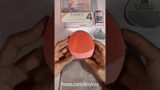 Unbox máy rửa mặt Foreo Luna 4 - dành cho da thường Balanced Skin (color: Apricot) | Tiny Loly