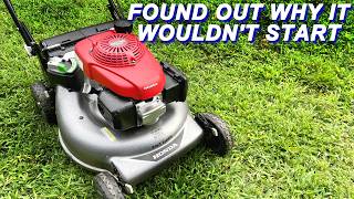 Honda Mower Won't Start.