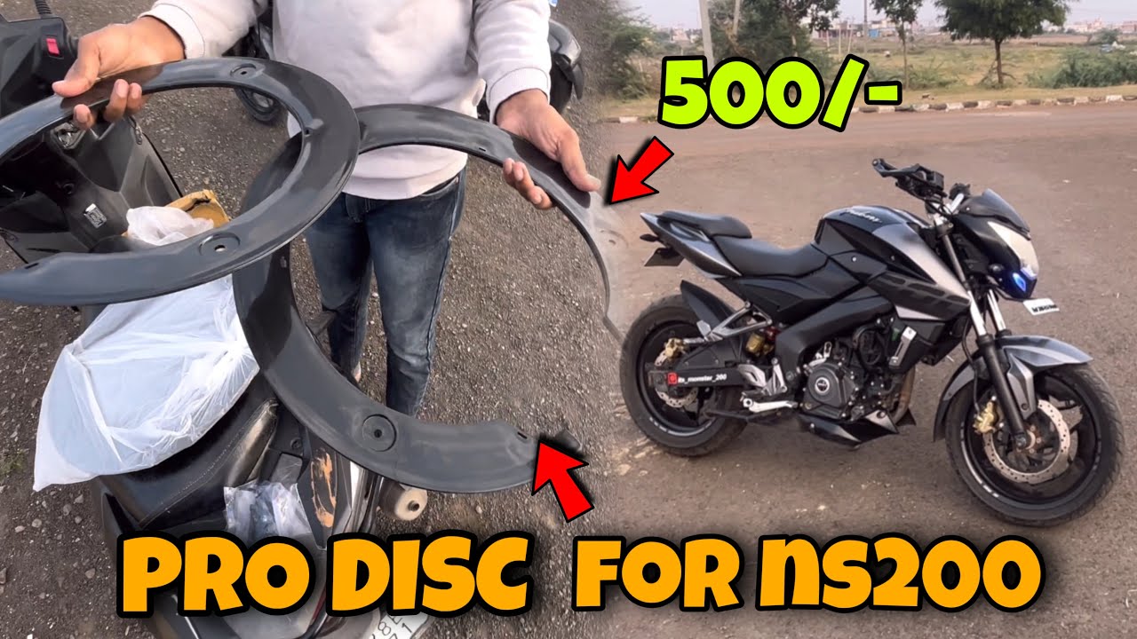 Pro Disc Wheel Cover Installing In ns200😮 // Under 600 rupees 😍