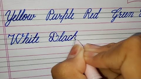 Name of Colours in Cursive Writing/Cursive Handwriting Practice